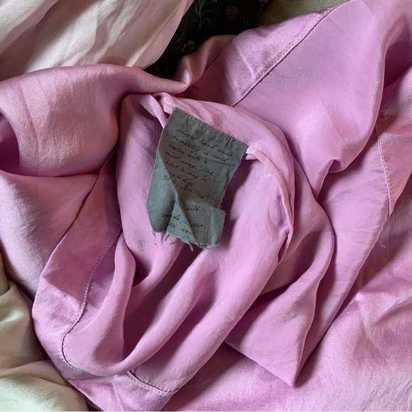 Raquel Allegra Ombré Tie-Waist Midi Dress Sz M/2 Silk Charmeuse Pink Med… - Picture 6 of 7